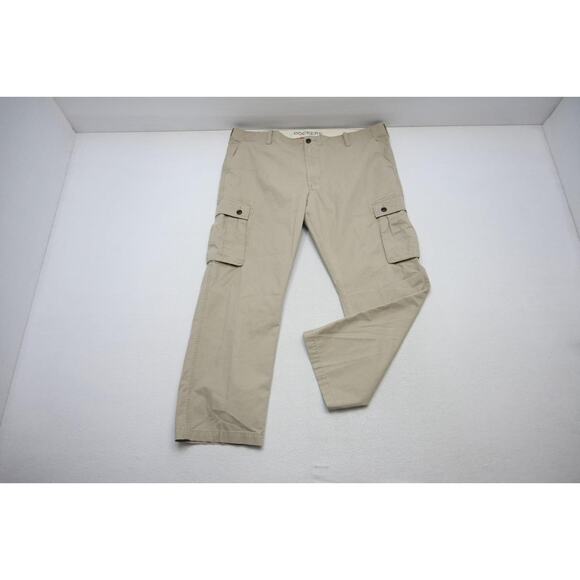 Dockers Khaki Cargo Pants Straight Fit Flat Beige Mens Sz 40 x 30 - Picture 1 of 9